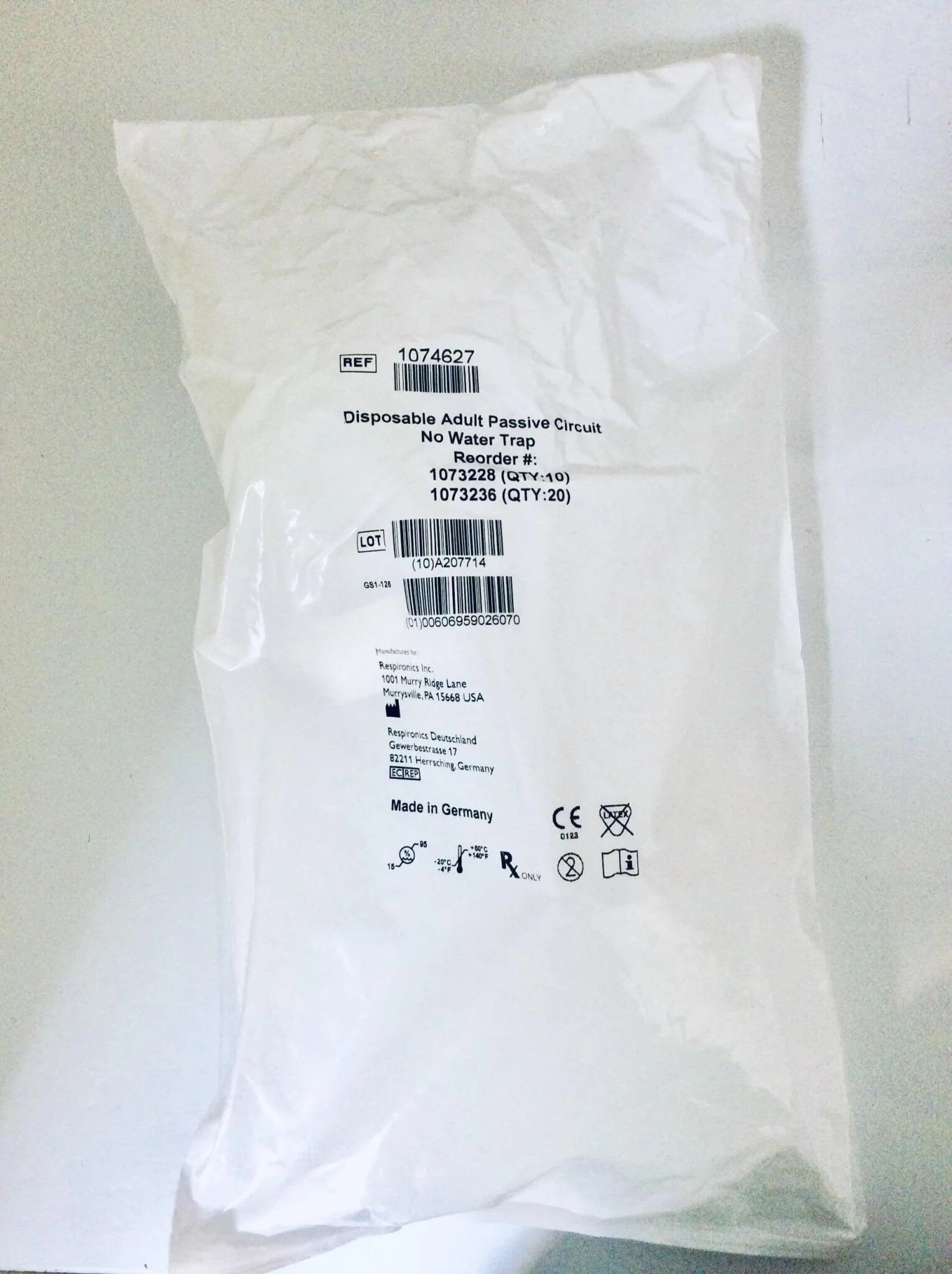 Philips Respironics Disposable Adult Passive Circuit without Water Trap