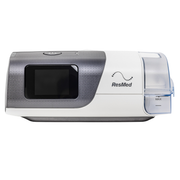 ResMed CPAP machine on a white background