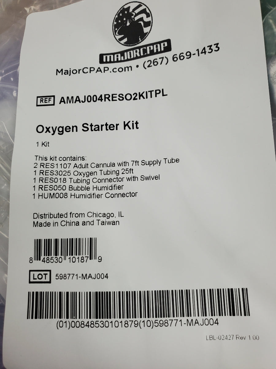 O2 Starter Kits MajorCPAP Oxygen Starter Kit