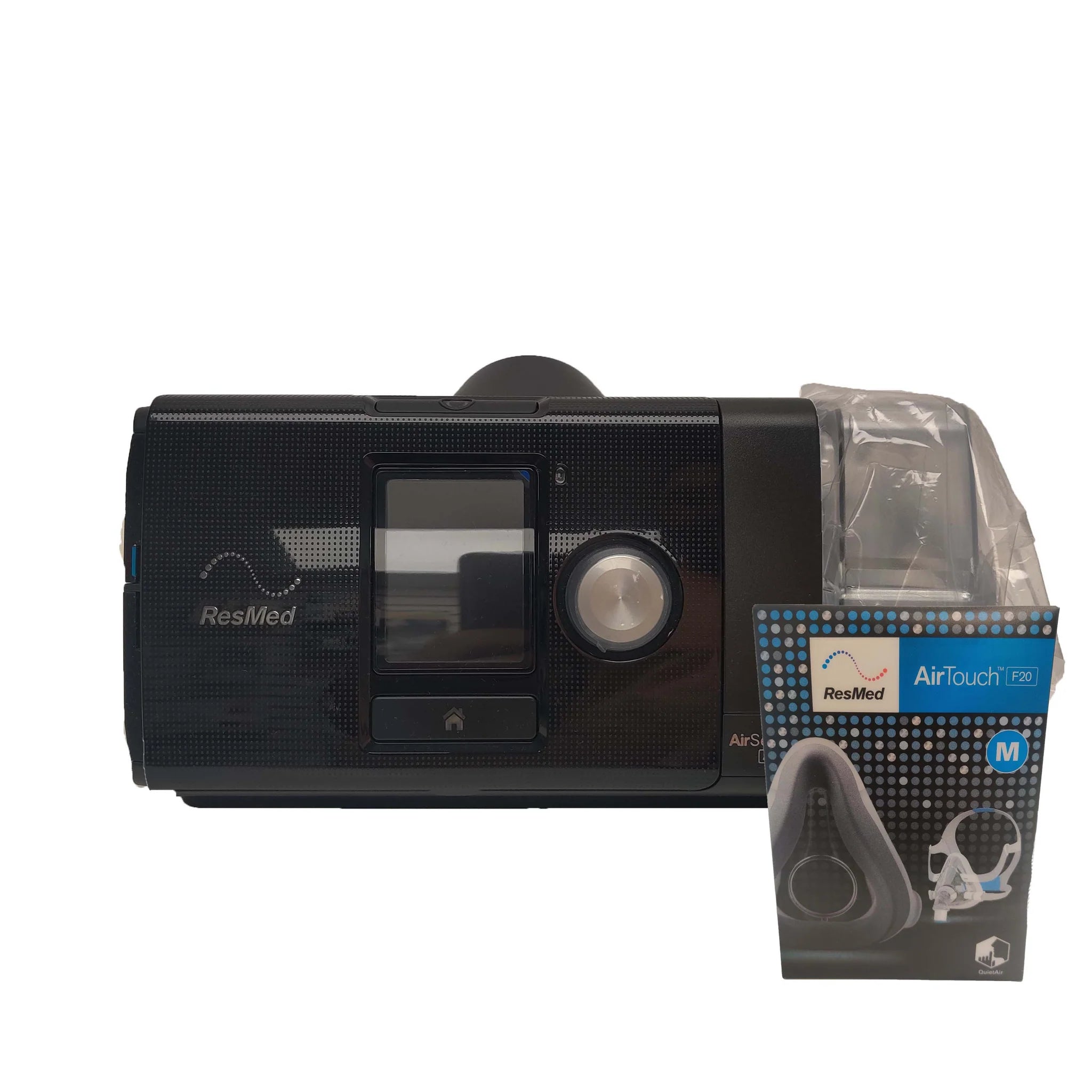 ResMed AirSense 10 AutoSet CPAP Bundle w/ClimateLineAir Tubing & AirTouch F20